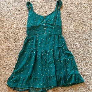 Green flowy dress